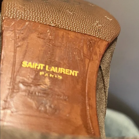 YSL Saint Laurent Blake Jodhpur Suede Bootie in Kaki Beige Suede 41.5 US 10.5🔥🔥🔥 - Picture 12 of 14